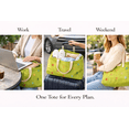thumbnail image 2 of MGEZCOO Women’s Tote Bag, Large Zipper Top Shoulder Tote, Letter Embroidered Casual Travel Handbag, Green, 2 of 6