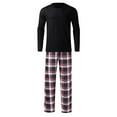 thumbnail image 6 of CONZONE Mens Pajama Sets 2 Peice Pajamas for Men Plaid Long Sleeve Pjs Tops Pants Soft Comfy Fall Winter Homewear Loungewewar, 6 of 9