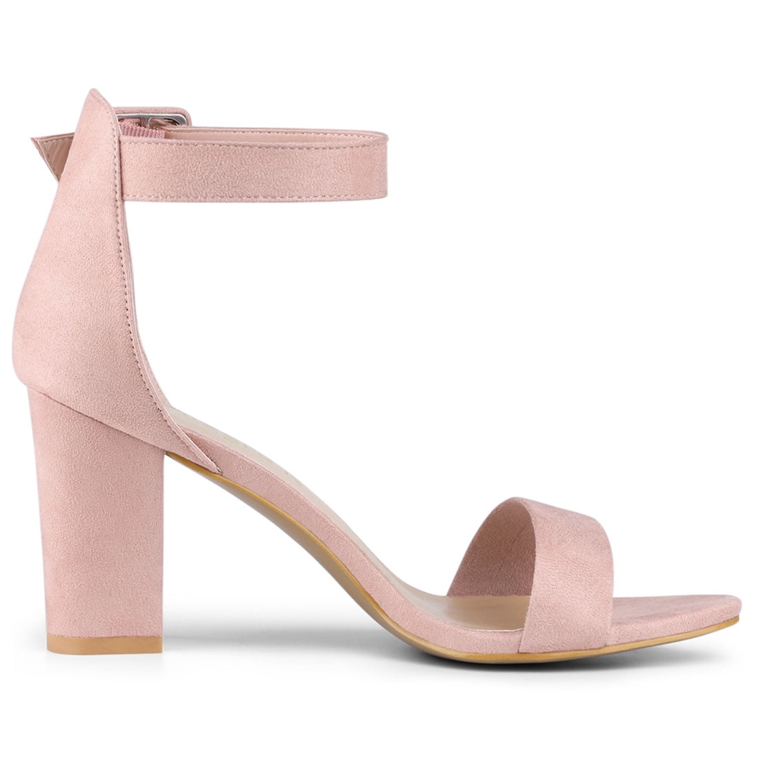 light pink chunky heels