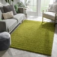 thumbnail image 4 of Solid Retro Modern Green Shag 5x7 (5' x 7'2'') Area Rug Plain Plush Easy Care Thick Soft Plush Living Room Kids Bedroom, 4 of 8
