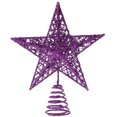 thumbnail image 1 of Metal Christmas Topper Star Star brillando Arte Hollow Star Ornament, 1 of 8