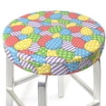 thumbnail image 3 of Fotbe Colorful Easter eggs Pattern Stool Covers Round,Waterproof Round Bar Stool Covers Bar Chair Covers Washable Stool Cushion Slipcover for 12-14 Inch Chair-12 inch, 3 of 7