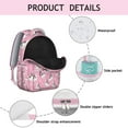 thumbnail image 4 of Pink French Bulldog Love Heart Backpack for School,Cute School Bag,Schoolbag with Adjustable Shoulder Straps & Padded Back,15.3"x11"x7.1".﻿, 4 of 6