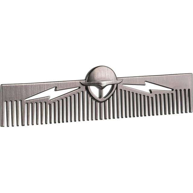 Linkidea Men's Beard Comb, Fine Tooth Facial Hair Grooming & Styling Tool, Anti-Static, Portable Pocket Size for Travel, Compatible with All Beard Types (Grey)