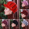 thumbnail image 4 of Zxareky Women Winter Hat Thick Warm Knitted Hat Soft Velvet Cap with Visor Brim, 4 of 7