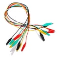 thumbnail image 1 of 10 cables de prueba con pinzas de cocodrilo de doble extremo, 5 colores, para componentes electrónicos y pruebas de circuitos, 1 of 8