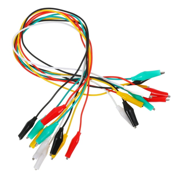 Juego de cables de prueba de 10 piezas Pinzas de cocodrilo Cables de prueba eléctricos Conectores eléctricos automotrices para pruebas eléctricas y conexión de circuitos