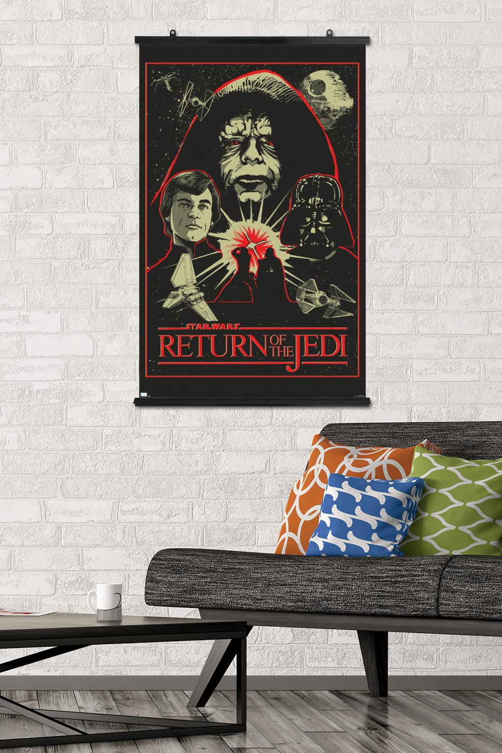 Star Wars: Return of the Jedi - Red Outline Illustration Wall Poster, 22.375" x 34"