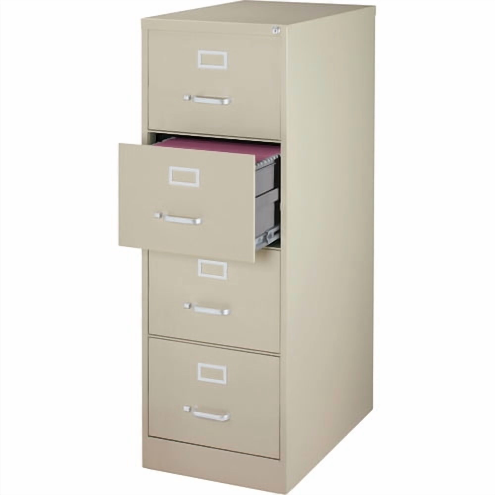 Lorell, Vertical File Cabinet - 4-Drawer, 1 Each, Putty