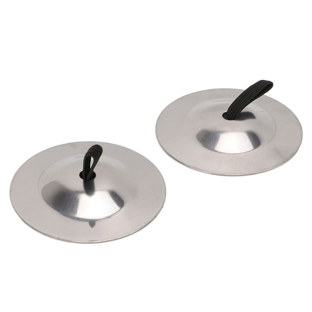 Belly Dancing Finger Cymbals, Good Polished Texture Finger Cymbals 2Pcs Great Craftsmanship For Holiday For Gift Silver