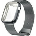 thumbnail image 1 of Metal Magnetic Bands Compatible for Apple Watch Band 40mm with Case, Stainless Steel Milanese Mesh Loop Replacement Strap Compatible with iWatch Series SE 6/5/4/3/2/1(Space Gray,40MM), 1 of 9