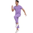 thumbnail image 3 of Niaahinn Scrubs for Men Set – V-Neck Top & Straight Leg Pants Stretch Nursing Uniform Set with Adjustable Waistband and Multiple Pockets, 10 Colors, 3 of 5