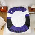 thumbnail image 5 of jejeloiu American Rugby Football Twin Sheet Sets,Purple Black Bedding For Boys Teens 3pcs, 5 of 7