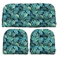 thumbnail image 1 of RSH Décor Indoor Outdoor 3 Piece Tufted Wicker Cushion Set, Large, Crestwood Marine Blue Leaves, 1 of 6
