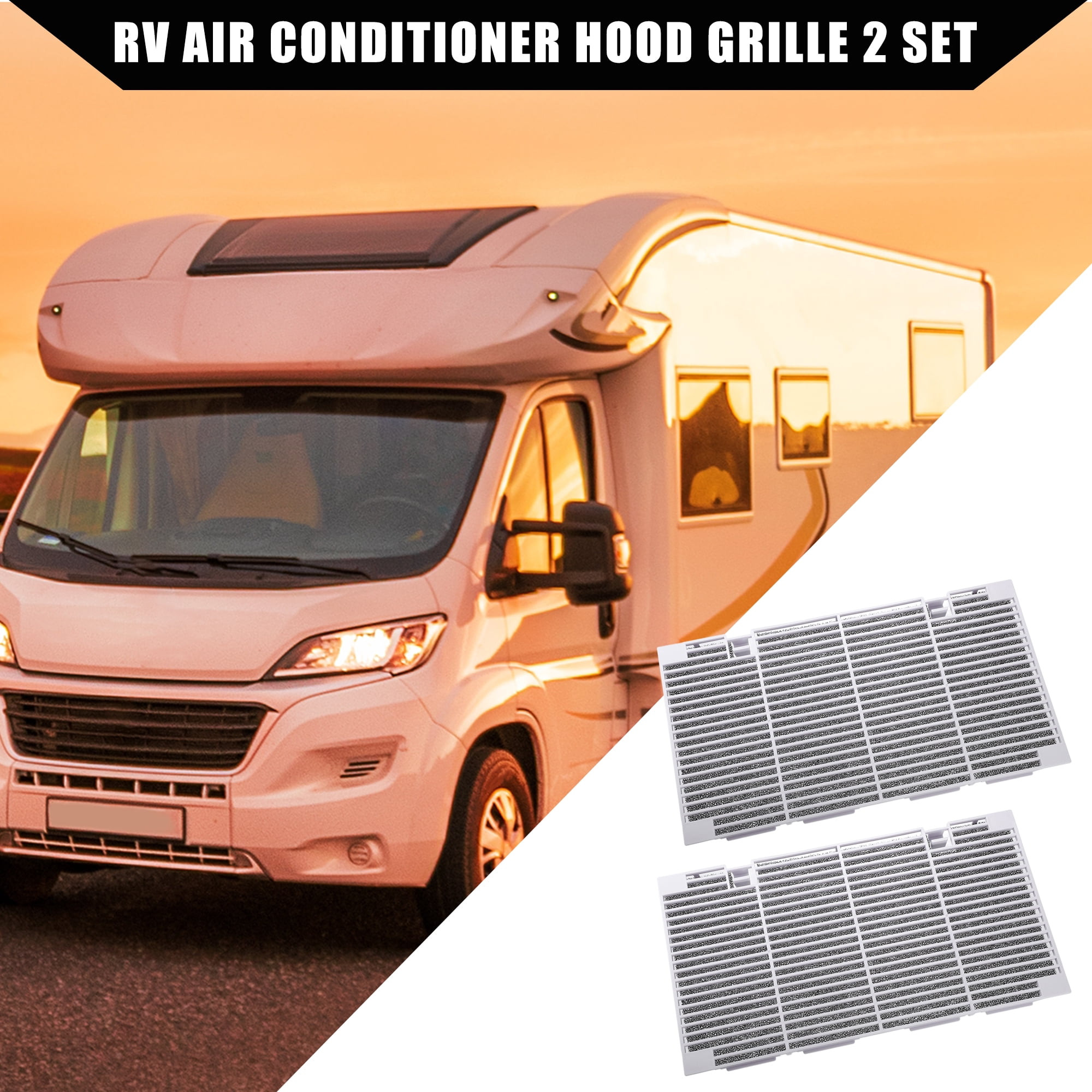 Unique Bargains RV Air Conditioner Hood Grilles W/ Filter for  3104928.019 Inner Durable 2 Set