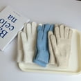thumbnail image 3 of Guantes de piel de conejo para mujer, de invierno, bonitos, de celebridades de Internet, gruesos, para estudiantes, cálidos, resistentes al viento, para ciclismo, para hombre, 3 of 6