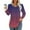 Purple, variant on Oalirro Long Sleeve Shirts for Women Fall Tops Dressy Casual Blouses Pleated Scooped Neck Tunic Tops for Leggings