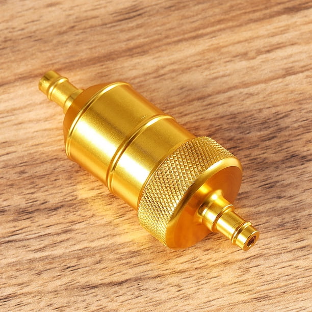 Filtro De Combustible De Gasolina Para Motocicleta Pit Dirt Bike, De Combustible Universal Lavable De Aluminio Amarillo De 1/4" Y 6mm