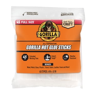 Hot Glue Sticks, Dual Temp, Clear, 45-Pack