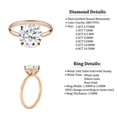 thumbnail image 5 of Cora Jewellery 4.0CT Round Moissanite Enagagement Ring, 14K Rose Gold, 5 of 7