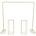 thumbnail image 5 of Modern Gold Metal Wedding Backdrop Stand Balloon Stand with Flower Stands, 5 of 18