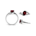 thumbnail image 3 of Gem & Harmony 1.30 Carat (Ctw) Garnet Oval Cut Ring in Sterling Silver for Women, 3 of 4
