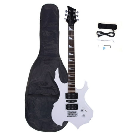 Zimtown Flame Type Beginner Electric Guitar + Bag Case + Cable + Strap + Picks 3