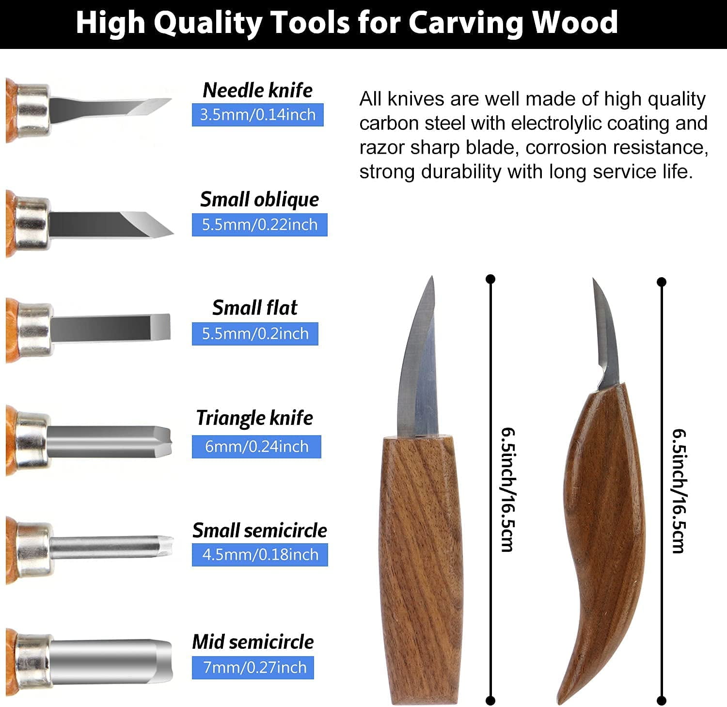 ALKALO Wood Carving Tools Wood Carving Kit Wood Whittling Knife Kit for  Beginners Kids and Adults Includes 3 Wood Carving Knife, Gloves, Polish