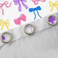 thumbnail image 4 of Feelyou Kawaii Colorful Bow Black Out Curtains, Chic Princess Ribbon Curtains Pack of 2 (42x63 Each), Cute Cartoon Bowknot Bedroom Curtains, Window Curtains Bedroom Decor, 4 of 6