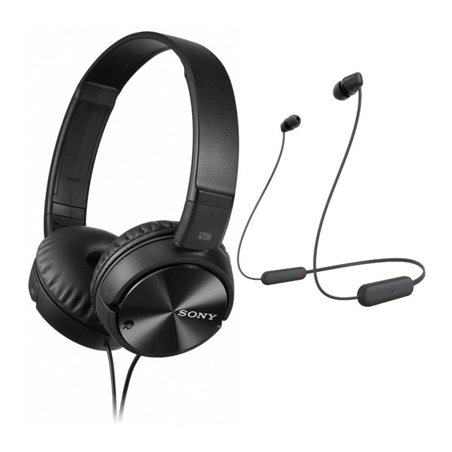Auriculares Sony MDRZX110NC con cancelación de ruido y WI-C100 negros