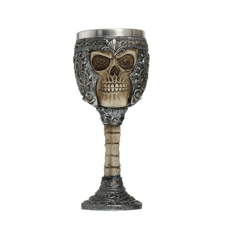 

Stainless Steel Gift Drinking Cup Retro 3D Skull Cocktail Glasses Wine Goblet