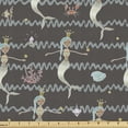 thumbnail image 1 of Mermaid Fabric by the Yard, Continuous Aqua Girl with Swimming Tail Seaweed Seashells Pearl Print, Decorative Upholstery Fabric for Sofas and Home Accents, 10 Yards, Dark Taupe Multicolor by Ambesonne, 1 of 4