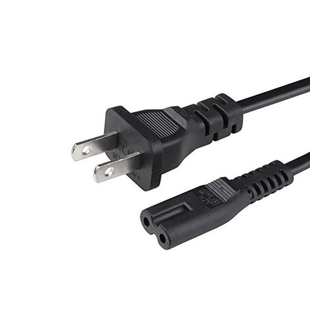 axGear Câble de cordon d'alimentation secteur à 2 broches pour adaptateur  secteur pour ordinateur portable 