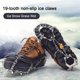 thumbnail image 4 of Crampones de escalada de 19 dientes, pinza de nieve de acero inoxidable, equipo para exteriores Unisex, 4 of 9