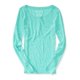 thumbnail image 1 of Camiseta básica Aeropostale Core Scoop para mujer verde extragrande, 1 of 2
