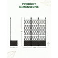 thumbnail image 2 of Garvee Jardinière Surélevée 3 Pcs avec Treillis, Bac à Plantes, Jardinière Extérieure avec Écran d'Intimité, Noir, 2 of 7