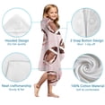 thumbnail image 7 of Pink Footballs with Bows Pattern Hooded Bath Towel，50"x30" for Ages 3 To 12 Kids, Quick Dry Lightweight Soft Microfiber Hood Beach Towel Cover Up for Kids, 7 of 7