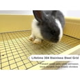 thumbnail image 4 of Stainless Steel Gird Rabbit Litter Box, Large Corner Potty Tray for Small Animals Guinea Pigs, Ferrets,Chinchillas - Toilet with Low Entry & Easy Clean(15×11.2×4.8in), 4 of 6