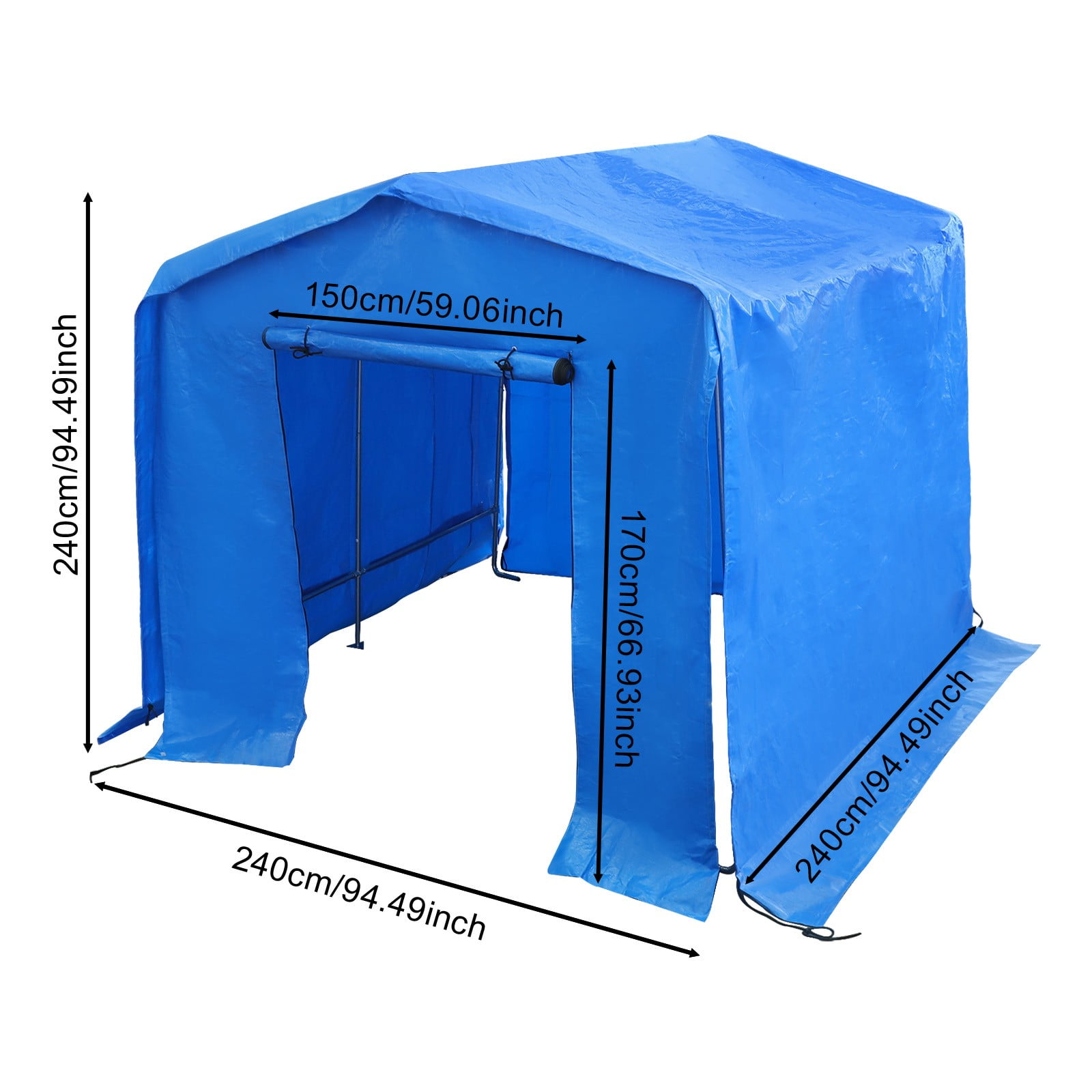 Storage Shed, 8' x 8' Shed, Garden Shed, Outdoor Storage Shed with Metal Frame