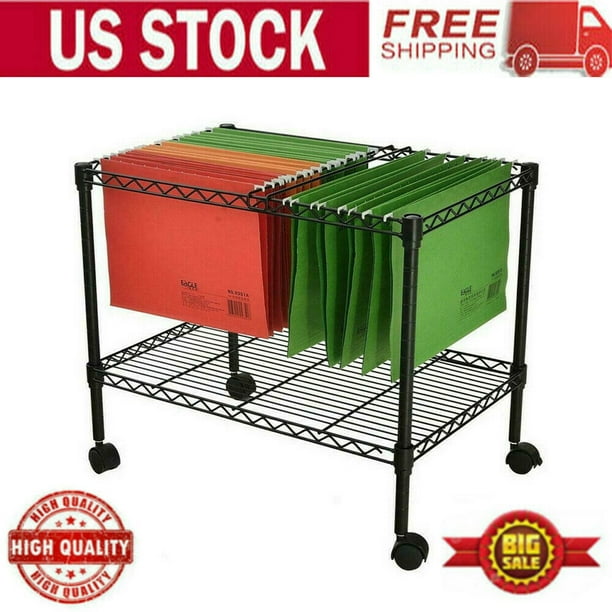 New Arrival Rolling File Cart with Wheels Mobile Hanging File Folder
