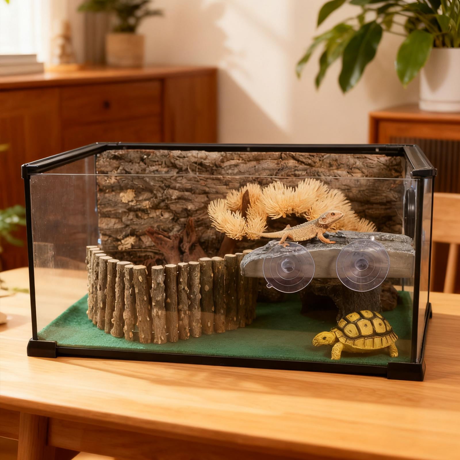 Turtle Basking Platform Tortoise Climbing Step Floating Dock Resin Material for Aquarium Reptile Amphibians Use