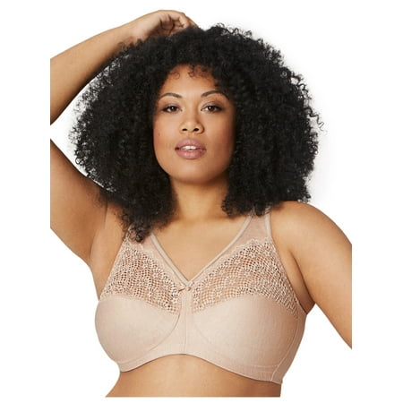 

Glamorise Full Figure Plus Size MagicLift Moisture Control Bra Wirefree #1064