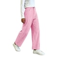 thumbnail image 6 of Hfnxid Barrel Pants for Women Baggy Striped Wide Leg Pant High Waisted Leisure Trousers Casual Activewear Pants Hot Pink L, 6 of 9