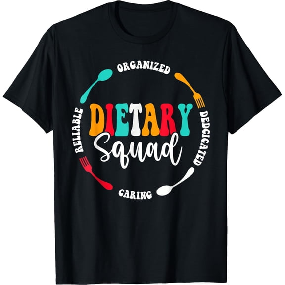 Retro Dietary Squad Dietary Appreciation Week For Staff T-Shirt