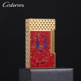 thumbnail image 6 of Kerosene lighter, Top Metal Pocket Lighter Daily Use, Sold Without Fuel.,SKU00829-黑漆蓝龙兔耳朵, 6 of 11
