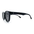 thumbnail image 6 of Vintage Vibe Thick Horn Rim Hipster Fashion Plastic Rectangle Sunglasses All Black, 6 of 8
