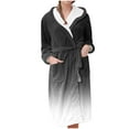 thumbnail image 1 of Jindong Robes en Peluche pour Femmes Robe en Polaire Longue Chaude Peignoir de Bain Veste de Détente Imprimée Robe de Confort Robes pour Femmes, 1 of 4