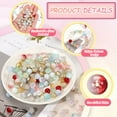 thumbnail image 4 of Uxcell 100 Pcs Crackle Glass Beads for Jewelry Making 10mm Round Beads Red, 4 of 7