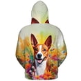 thumbnail image 2 of Welcome Spring Summer Basenji Portrait Flower Blue Sky All Over Print 3D Hoodie Unisex Merch Hoodies African Barkless Dog Lover - 12001, 2 of 6