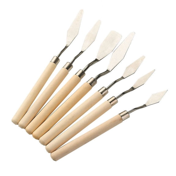 Stainless Steel Pastry Spatula Cake Cream Spatulas Palette Shovel Frosting Icing Smoothing Cake Decorating Tool 7pcs